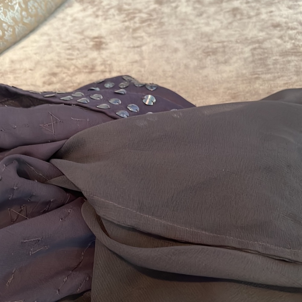🎉 French Connection size 2 grey with sequins tank mini dress 🎉 - Picture 7 of 12